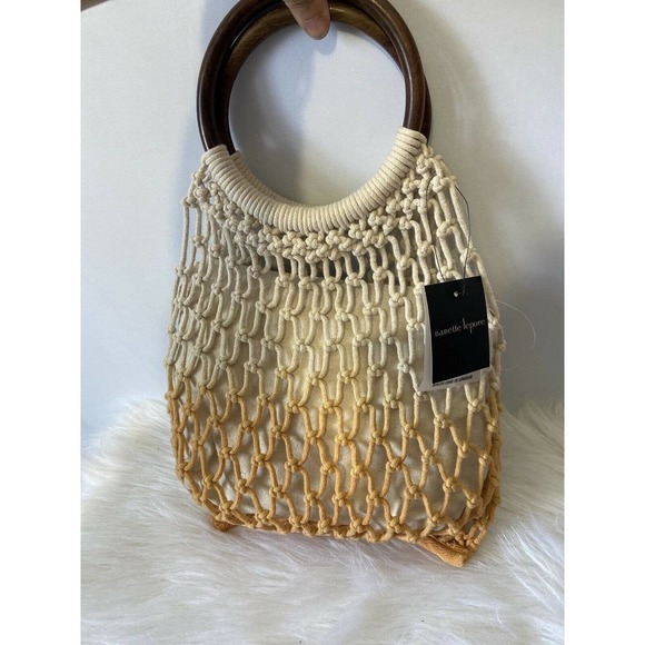 Nanette Lepore Handbags - Nanette Lepore Myconos RingHandle Macrame Tote NWT